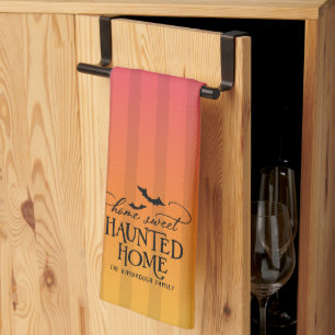 Persoonlijke 'Home Sweet Haunted Home' Halloween Theedoek