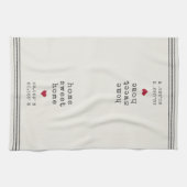 Persoonlijke Home Sweet Home Coördinaten Theedoek (Horizontaal)