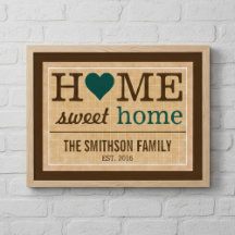 Persoonlijke Home Sweet Home Family Welkom