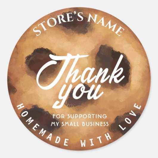 Persoonlijke Homemade Bakery Classic Round Sticker (Voorkant)