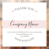 Persoonlijke homemade BEDANKT U-zakelijk gebruik Raamsticker (Vel 2)