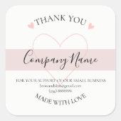 Persoonlijke homemade DANK JE HET Etiket (Voorkant)