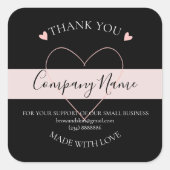 Persoonlijke homemade DANK JE HET Etiket (Voorkant)