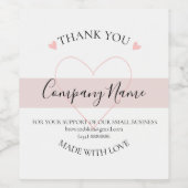 Persoonlijke homemade DANK JE HET Etiket (Enkel label)