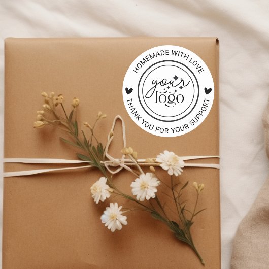 Persoonlijke homemade Dank u Ronde Sticker