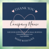 Persoonlijke homemade DANK U-winkelbord Raamsticker (Vel 3)