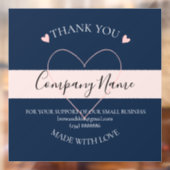 Persoonlijke homemade DANK U-winkelbord Raamsticker (Vel 2)