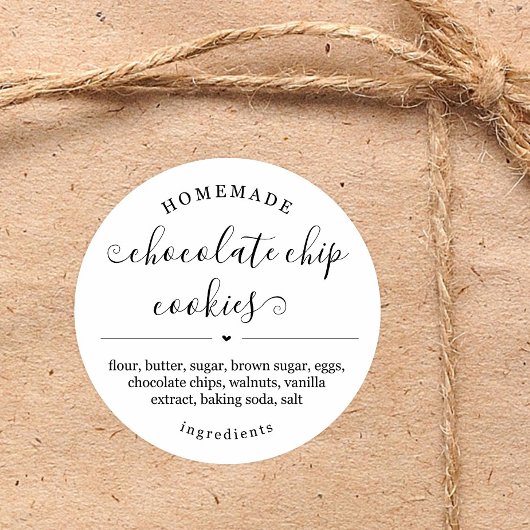 Persoonlijke Homemade Food Sticker