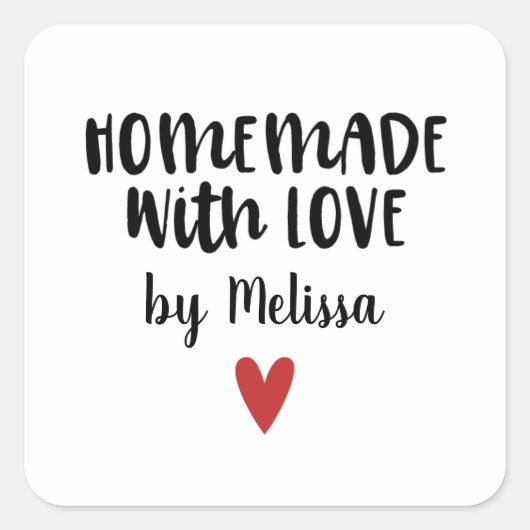 Persoonlijke homemade met label voor liefdesbaken (Voorkant)