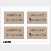 Persoonlijke Homemade Moderne Hipster Craft Sticke Rechthoekige Sticker (Vel)