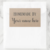 Persoonlijke Homemade Moderne Hipster Craft Sticke Rechthoekige Sticker (Tas)