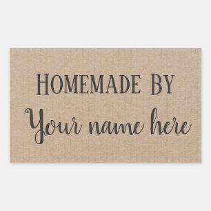 Persoonlijke Homemade Moderne Hipster Craft Sticke Rechthoekige Sticker