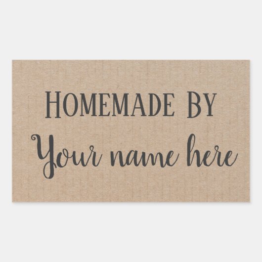 Persoonlijke Homemade Moderne Hipster Craft Sticke Rechthoekige Sticker (Voorkant)