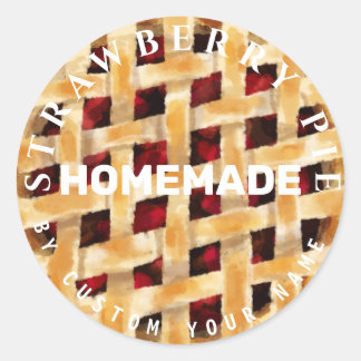 Persoonlijke Homemade Pie Classic Round Sticker