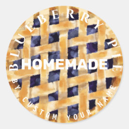 Persoonlijke Homemade Pie Classic Round Sticker