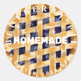 Persoonlijke Homemade Pie Classic Round Sticker