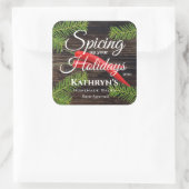 Persoonlijke Homemade Salsa Vierkante Sticker (Tas)