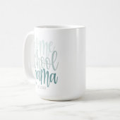 Persoonlijke Homeschool Mama Est datum Blauwe Tint Koffiemok (Voorkant links)