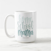 Persoonlijke Homeschool Mama Est datum Blauwe Tint Koffiemok (Links)