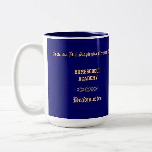 Persoonlijke Homeschool-Mok Tweekleurige Koffiemok (Links)