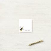 Persoonlijke hommel in de toelichting post-it® notes (Op bureau)