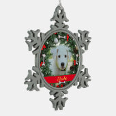 Persoonlijke hond Chrismas Tin Sneeuwvlok Ornament (Links)