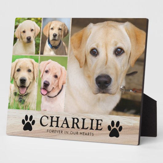Persoonlijke Hond Dierbare Herinnering Foto Aanden Fotoplaat (Zijkant)