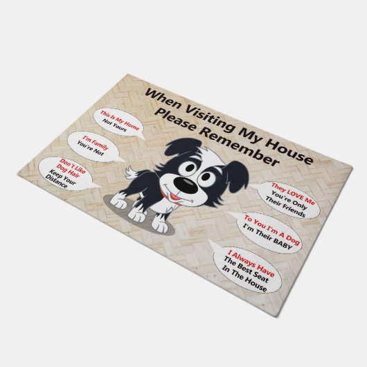 Persoonlijke hond Doormat Deurmat (Schuin)