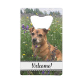 Persoonlijke hond flesopener creditkaart flessenopener (Voorkant)