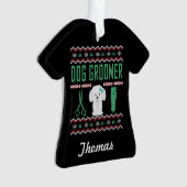 Persoonlijke hond Groomer Ugly KerstSweater Ornament (voorkant)