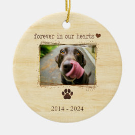 Persoonlijke Hond Herdenkingsfoto Keramisch Ornament