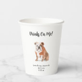 Persoonlijke Hond Huwelijk Papieren Bekers (Achterkant)