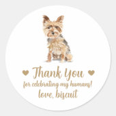 Persoonlijke Hond Huwelijks Cadeautje Stickers (Voorkant)