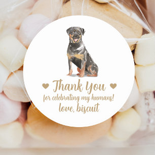 Persoonlijke Hond Huwelijks Cadeautje Stickers