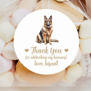 Persoonlijke Hond Huwelijksfavor Stickers