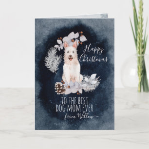 Persoonlijke hond Mam Belgium Laekinois Kerstmis Feestdagen Kaart