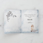 Persoonlijke hond Mam Engelse Setter Kerstmis Feestdagen Kaart (Binnen)