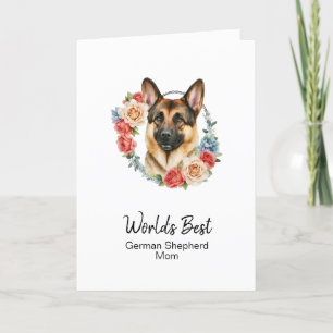 Persoonlijke hond mam German Shepherd Moederdag Feestdagen Kaart
