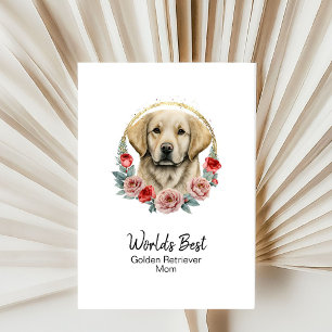 Persoonlijke hond Mam Golden Retriever Moederdag Feestdagen Kaart