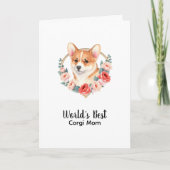 Persoonlijke hond Mam Pet Corgi Moederdag Feestdagen Kaart (Voorkant)