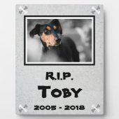 Persoonlijke hond Memorial Fotoplaat (Voorkant)