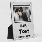 Persoonlijke hond Memorial Fotoplaat (Zijkant)