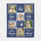 Persoonlijke hond Memorial Gift - Pet Photo Collag Fleece Deken (Voorkant)