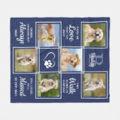 Persoonlijke hond Memorial Gift - Pet Photo Collag Fleece Deken (Voorkant (Horizontaal))