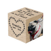 Persoonlijke hond Memorial Kubus (Voorkant hoekig)