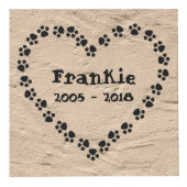 Persoonlijke hond Memorial Kubus (Voorkant)