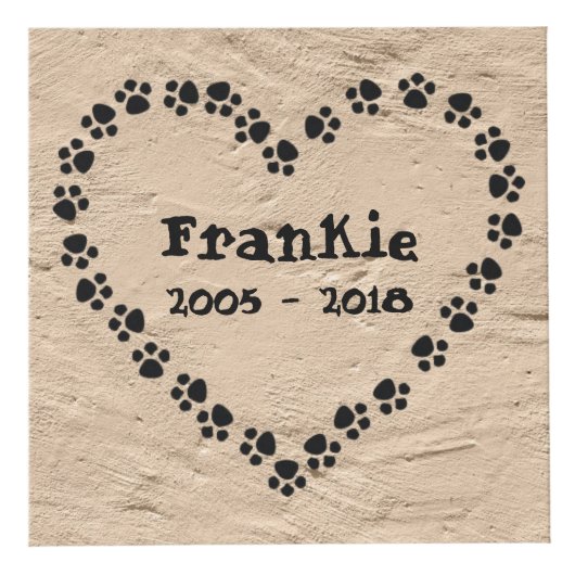 Persoonlijke hond Memorial Kubus (Voorkant)