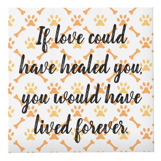 Persoonlijke hond Memorial Kubus (Voorkant)