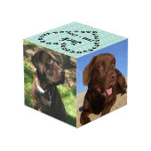 Persoonlijke hond Memorial Kubus (Achter hoekig)
