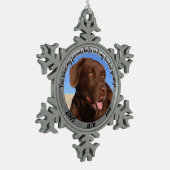 Persoonlijke hond Memorial Mijn favoriete Hallo Tin Sneeuwvlok Ornament (Links)